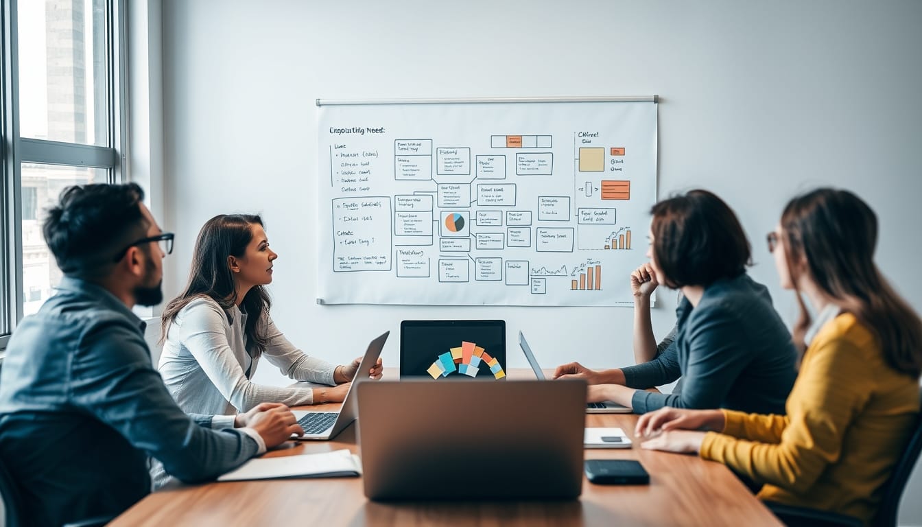 Team-collaboration-focused-on-understanding-client-needs-and-solutions